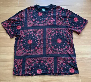 PUMA 페이즐리 무늬 티셔츠 & 숏팬츠 세트 XL 사이즈