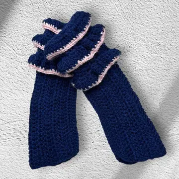 암워머 핸드워머 핸드메이드 손뜨개질 한국 프릴