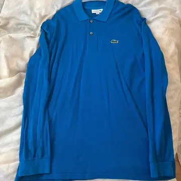 LACOSTE 긴팔 피케 셔츠 US L 파랑