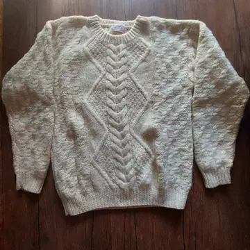 Jantzen 케이블 니트 스웨터 L 크림색
