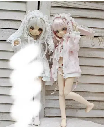 MDD 1/4용 딜러제 토끼 후드티 핑크색