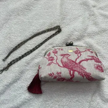 nanna 새와 꽃 가마구치 지갑