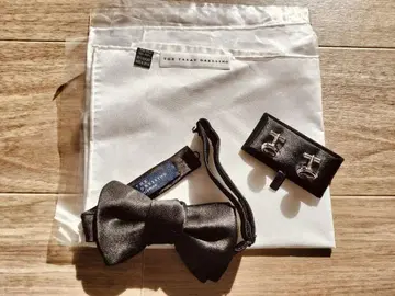 결혼식 신랑 3종 세트 포켓 치프, 나비 넥타이, 커프스 단추