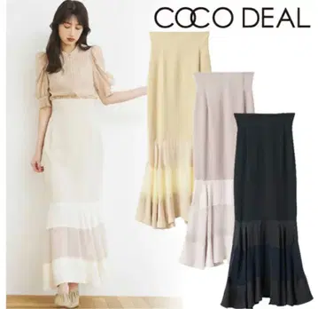 COCO DEAL 시어 머메이드 스커트 (블랙)