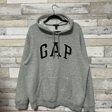 00s GAP 멜란지 그레이 후드티 L
