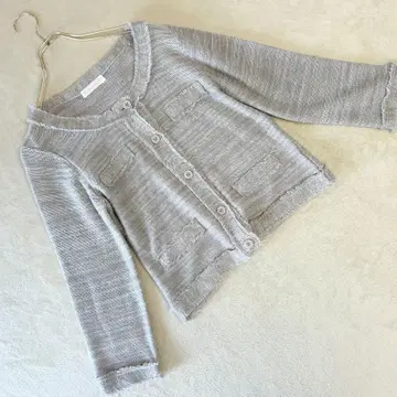 Reor platinum label 니트 가디건 라이트 그레이 L