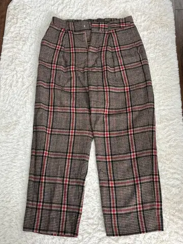 FREAK'S STORE 체크 무늬 와이드 팬츠 L 사이즈