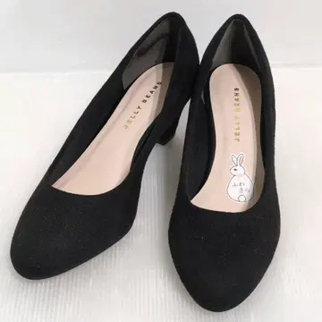 젤리빈스 펌프스 후와사라 스웨이드 블랙 블랙 23cm