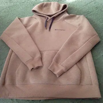 Champion 베이지 후드 부착 후드티 L 사이즈