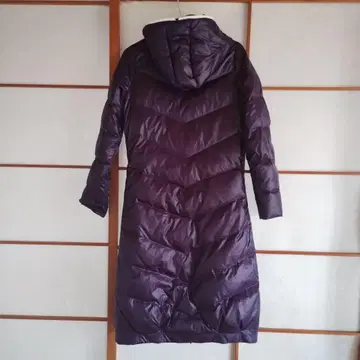 adidas 후드 부착 퍼플 다운 자켓 UK4