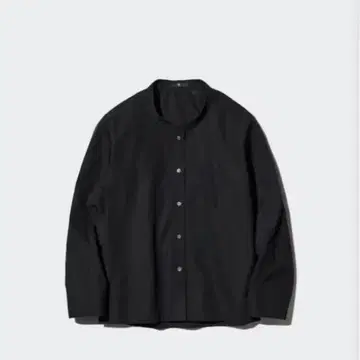 새상품 유니클로 수피마 코튼 셔츠 자켓 블랙 XL