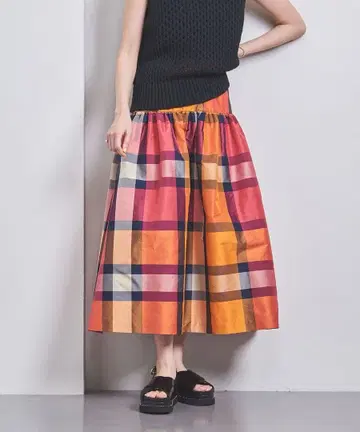 체크 플레어 스커트 - UNITED ARROWS