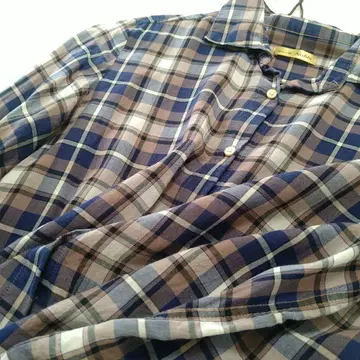 스픽 앤 스팬 노블 긴팔 셔츠 체크 블루 베이지