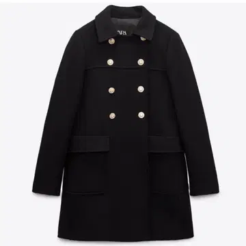ZARA 울 블렌드 코트 블랙 S 사이즈