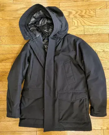 UNITED ARROWS 다운 코트 비즈니스 코트 블랙