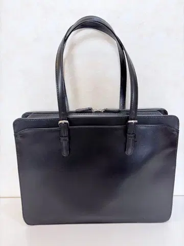 A4 대응 라운드 지퍼 백 블랙 비즈니스 취업활동 취업 인조 가죽