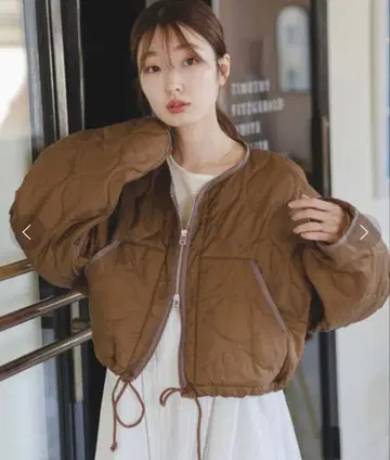 Kastane 퀼팅 숏 자켓 브라운