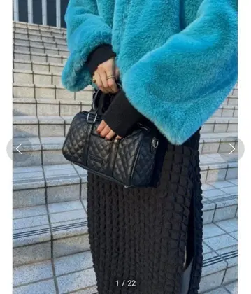 AMAIL 퀼팅백 숄더 보스턴 블랙