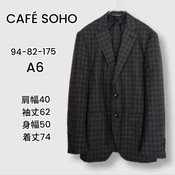 CAFE SOHO 비즈니스 자켓 A6 체크 그레이