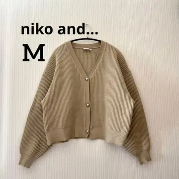 niko and - 와플 V넥 가디건 M 니코앤드