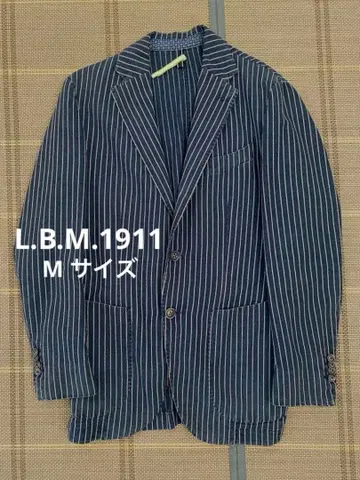 네이비 스트라이프 테일러드 자켓