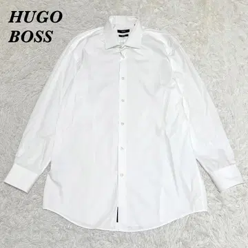 새상품급 HUGO BOSS 긴팔 드레스 셔츠 41 16 화이트 무지