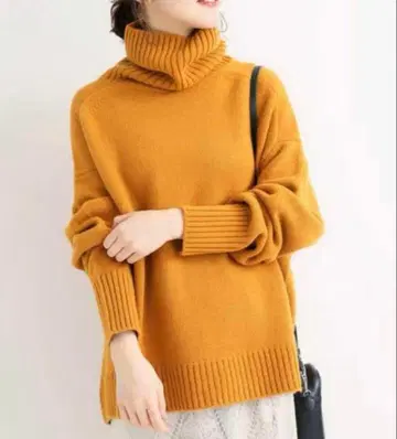 IENA 이에나 AQUA 니트 울 캐시미어 오렌지