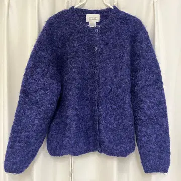 구제 모헤어 가디건 보라색 L 사이즈