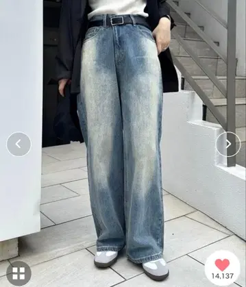 오버다이 와이드 데님 0