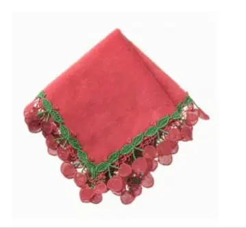 완판템 근택 레이스 체리 레드 손수건 박스형 리본 랩핑 완료