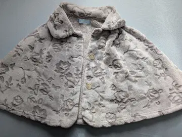 키드 블루 꽃무늬 그레이 케이프