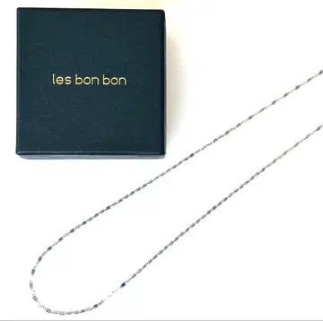 [새상품급] les bon bon 화이트 골드 목걸이