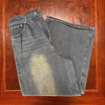 빈티지 라이크 오버다이 와이드 플레어 데님 팬츠