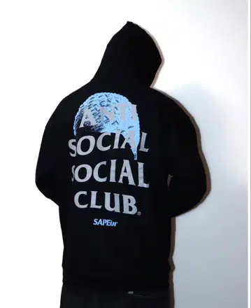 즉시 품절 모델 ASSC x SAPEur Hoodie 블랙 L 사이즈