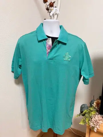 Munsingwear 터콰이즈 피케 셔츠 LL