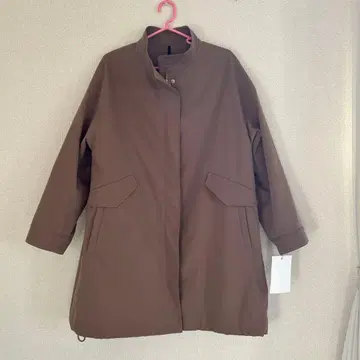 브라운 노카라 코트 미디 기장