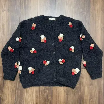 모헤어 가디건 레트로