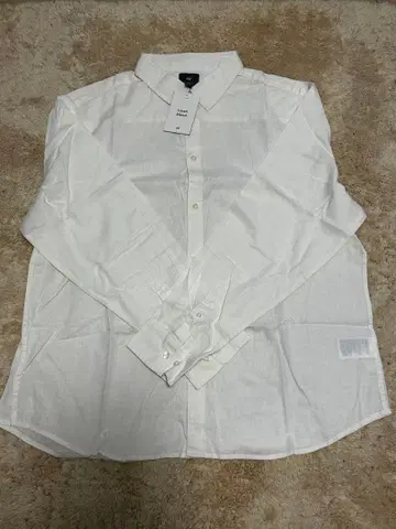 H&M 린넨 긴팔 셔츠 XXL 화이트