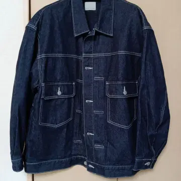 [새상품] 오버 사이즈 데님 자켓 원워시 M