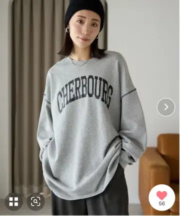 팁 탑 포켓 배색 스티치 로고 풀오버