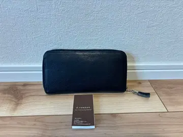 츠치야 가방 라운드 지퍼 장지갑 네이비