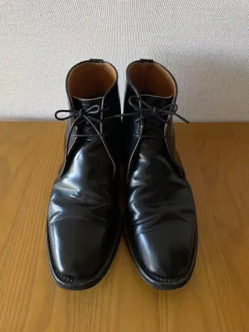 남성용 처카 부츠 가죽 잉글랜드제 블랙 7.5