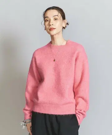 Beauty&youth 알파카 블렌드 기모 크루넥 니트 풀오버