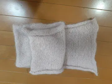 [ 핸드메이드 ] 모헤어 옅은 핑크 머플러