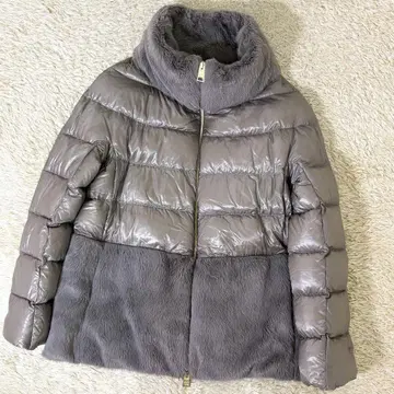 [컨디션 최상] 헤르노 하이브리드 다운 자켓 에코 퍼 44 사이즈 그레이