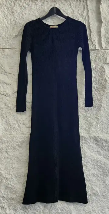 nano universe LB.04 리브 니트 원피스 블랙 롱 원피스