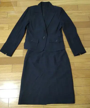 네이비 스커트 수트 38