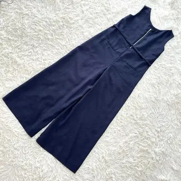 프레스 네이비 올인원 슬리브리스 V넥 벨트 포함 XS