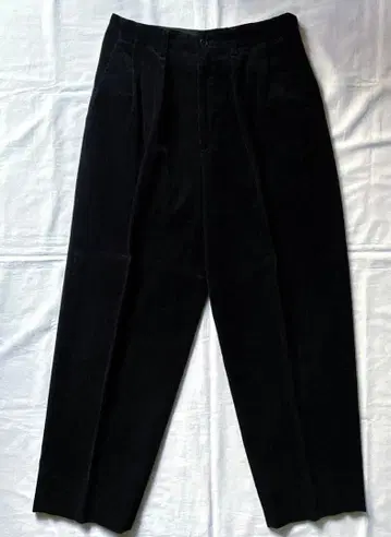 90s Ys for men 코듀로이 팬츠 투 턱 슬랙스 블랙