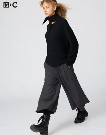 [ 새상품 ] 유니클로 C 큐롯 XL 다크 그레이